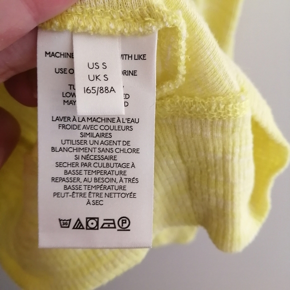 By Anthropologie Damania Yellow Asymmetrical Lightweight Pullover Sweater Small - Picture 13 of 16